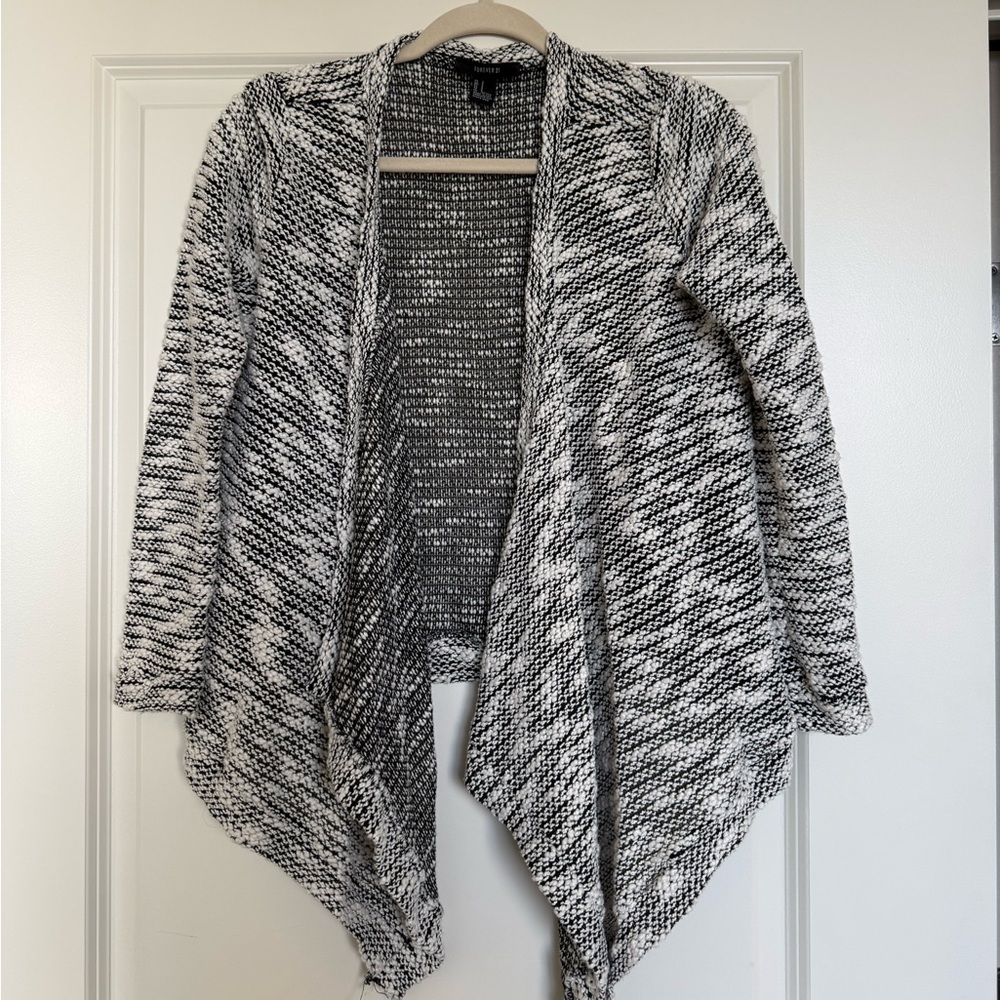 Forever 21 Monochrome black and white Open Front Cardigan